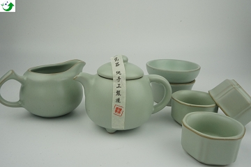 汝窯茶具組禮盒-三足(特價品)產品圖